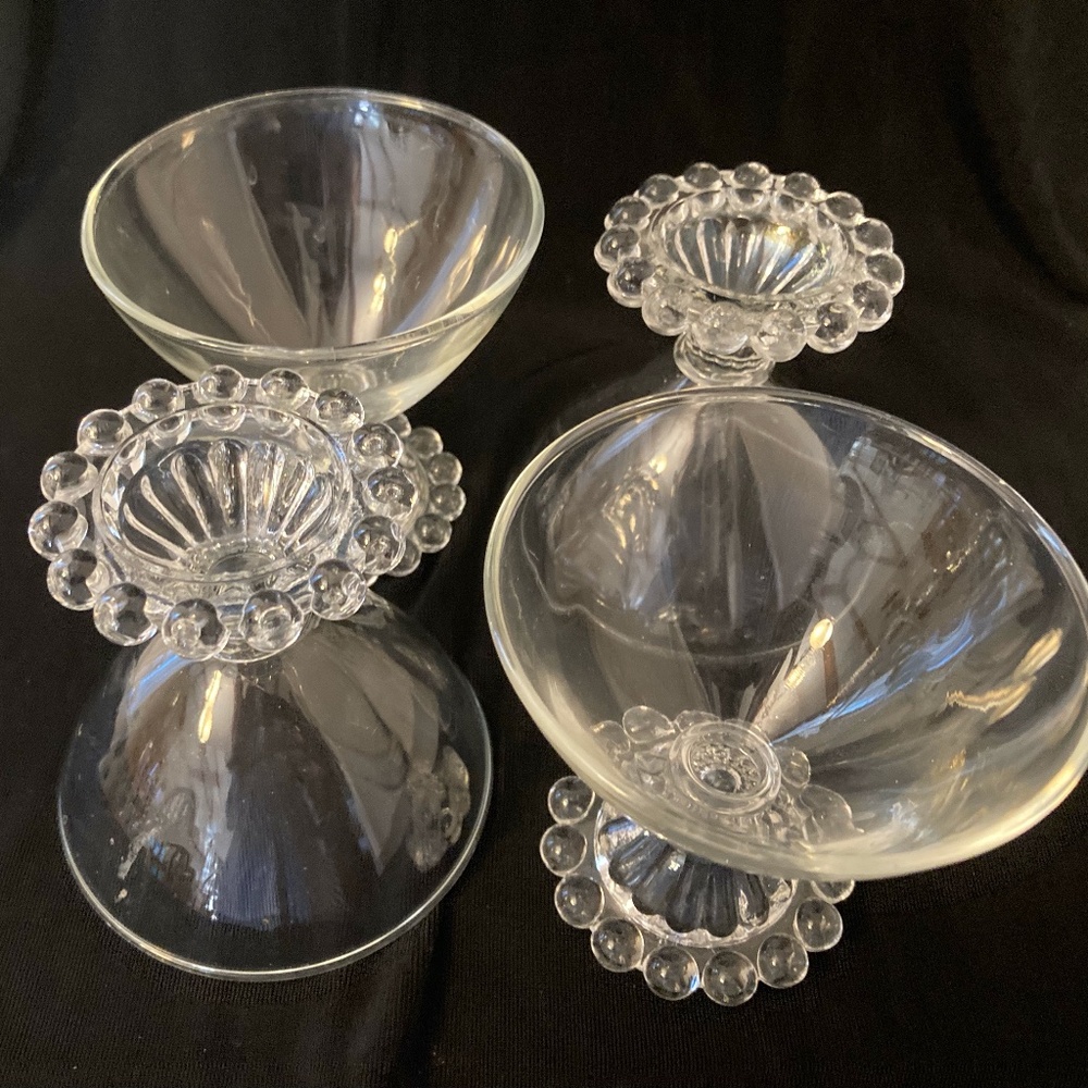 Anchor Hocking Boopie glass, set of 4 sherbet glasses.